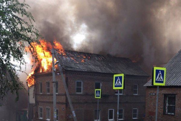 пожар в Ростове