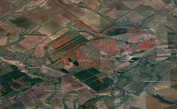 Карта с отметками. Фото пресс-службы Филиала ФБУ «Рослесозащита» - «Центра защиты леса Волгоградской области»