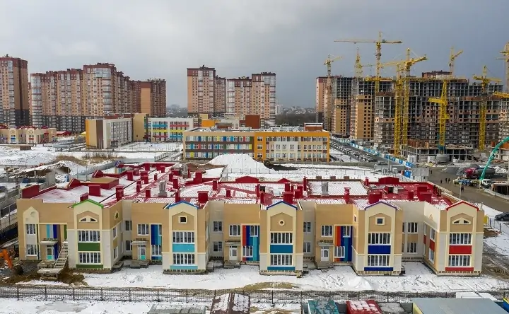 Строящийся детсад в «Вересаево». Фото предоставлено пресс-службой ГК «ЮгСтройИнвест»