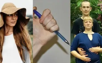 Слева направо: Елизавета Царевская (фото из соцсетей), рука с шариковой ручкой (фото kp.ru), супруги Довгаль (фото из соцсетей)