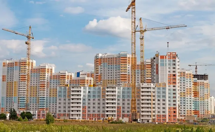 Строительство жилого микрорайона. Фото mos.ru.