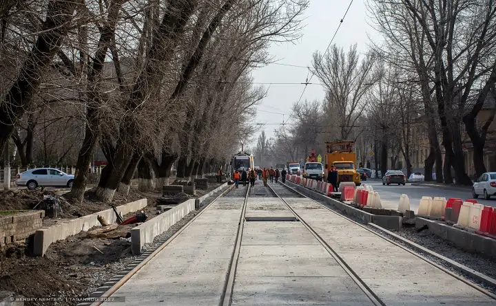 Реконструкция трамвайной сети в Таганроге, фото transphoto.org