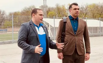 Раджив Мирзалиев (справа) и заместитель председателя Ростовской региональной организации ОГО ВФСО «Динамо» Сергей Лукин