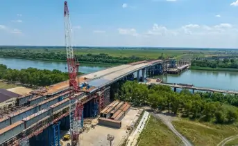Строительство нового моста через Дон. Фото ГК  «Автодор»