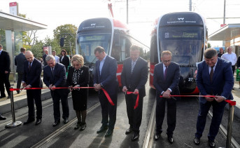 Матвиенко, Хуснуллин, Силуанов, Шувалов и Голубев открыли в Таганроге движение по реконструированной трамвайной сети