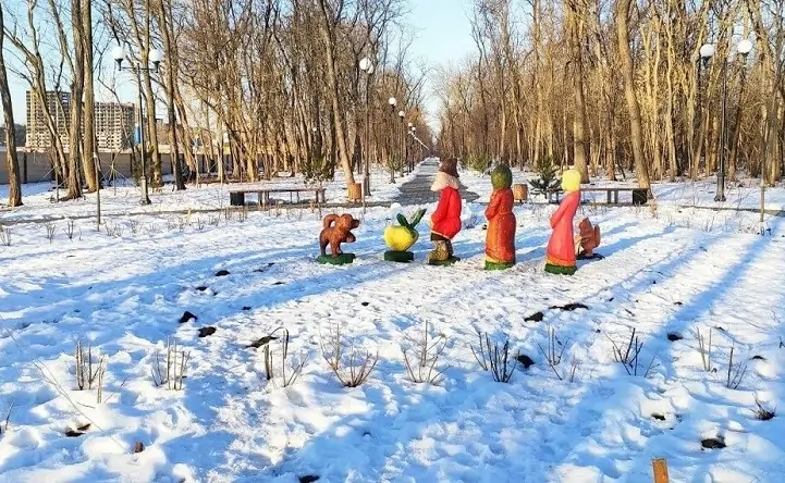 Парк "Вересаево" во время благоустройства. Фото 1Rnd.ru.