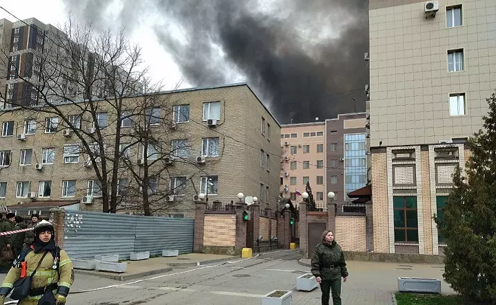 Пожар в здании. Фото donnews.ru