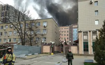 Пожар в здании. Фото donnews.ru