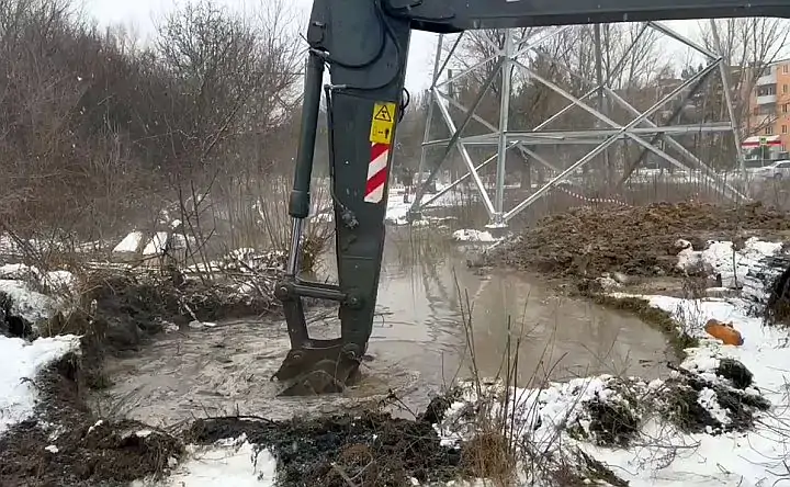 Место аварии. Скриншот видеозаписи из telegram-канала Юрия Лысенко