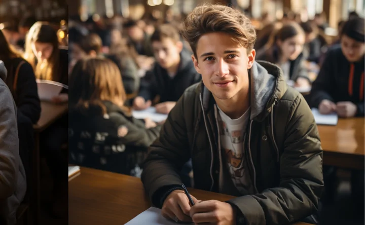 Студент. Иллюстрация сгенерирована нейросетью Midjourney