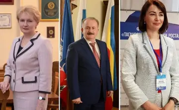 Елена Макаренко, Бессарион Месхи, Инна Шевченко (слева направо). Коллаж "Блокнот Ростов".