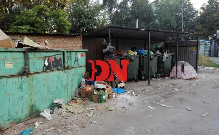 Неубранная мусорная площадка. Фото donnews.ru