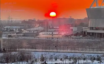 Закат над «Ростов-Ареной». Фото donnews.ru