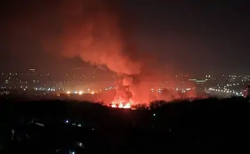 Фото с места пожара из соцсетей