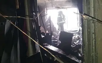 Фото с места пожара пресс-службы ГУ МЧС по Ростовской области