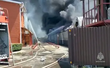 Фото с места пожара пресс-службы ГУ МЧС по Ростовской области