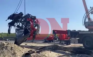 Место ДТП. Скриншот с видео donnews.ru