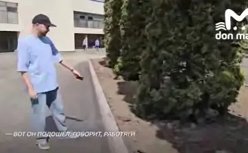 Кусты, куда выбросили телефон. Скриншот с видео из terlegram-канала Don Mash