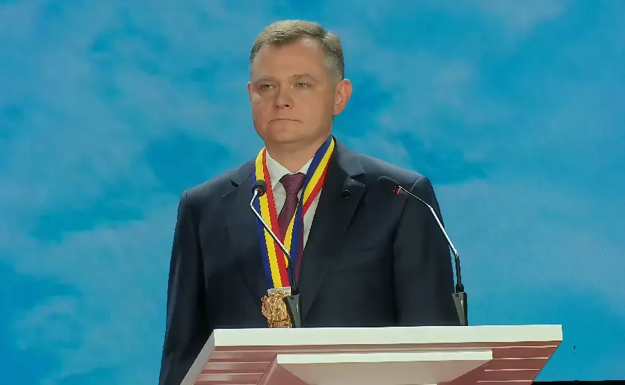 Юрий Слюсарь. Скриншот из трансляции инаугурации