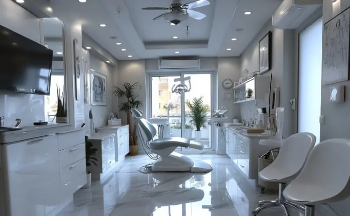 Стоматологический кабинет. Фото сгенерировано нейросетью Midjourney