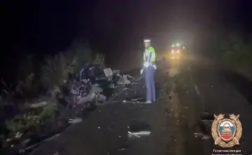 Место аварии. Фото отдела пропаганды региональной Госавтоинспекции