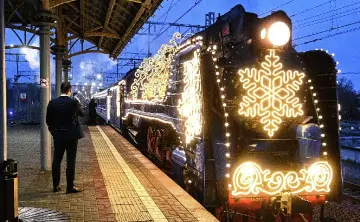 Поезд Деда Мороза. Фото Кирилла Зыкова, РИА Новости