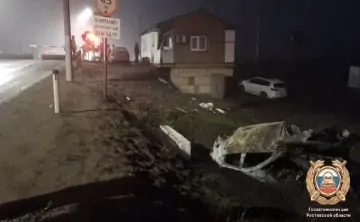 Место ДТП. Фото отдела пропаганды региональной Госавтоинспекции