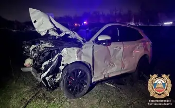 Место ДТП. Фото отдела пропаганды ГИБДД по Ростовской области