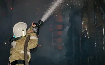 Тушение пожара. Фото ГУ МЧС по Ростовской области