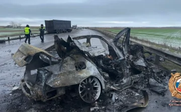 Место ДТП. Фото Госавтоинспекции Ростовской области