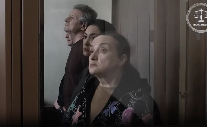 Подсудимые. Фото пресс-службы объединённых судов Краснодарского края