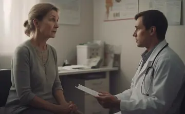 Пациентка и доктор. Изображение сгенерировано нейросетью GigaChat