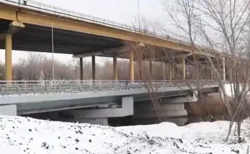 Мост через реку Темерник в створе Песчаной. Фото скриншот видео пресс-службы администрации Ростова