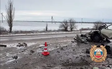 Место ДТП. Фото отдела пропаганды Госавтоинспекции по Ростовской области