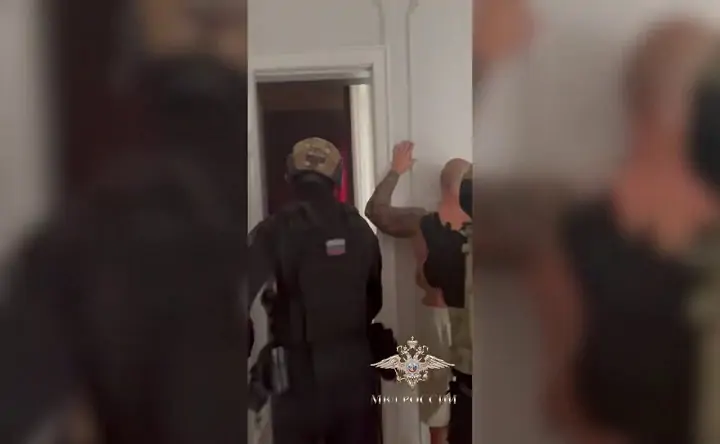 Задержанние. Скриншот из видео ГУ МВД России