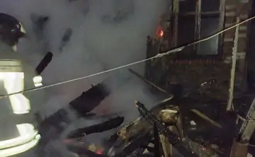 Фото с места пожара пресс-службы ГУ МЧС по Ростовской области