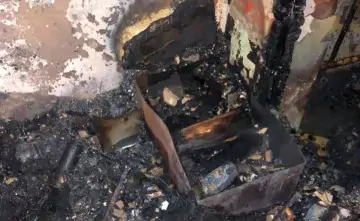 Фото с места пожара пресс-службы ГУ МЧС по Ростовской области