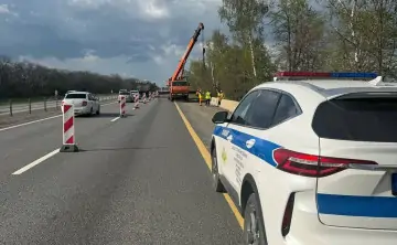 Участок трассы М4 «Дон», на котором начались работы. Фото Госавтоинспекции по Ростовской области