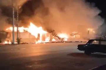 Фото с места пожара в Батайске. Фото donnews.ru