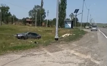 Место ДТП. Скриншот из видео УГИБДД Ростовской области