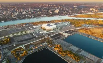 Левобережье в районе «Ростов-Арены». Фото Дениса Демкова