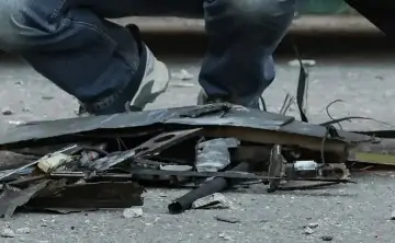 Обломки БПЛА. Фото для иллюстрации Вячеслава Прокофьева, ТАСС