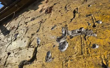 Следы от осколков. Фото пресс-службы губернатора Ростовской области