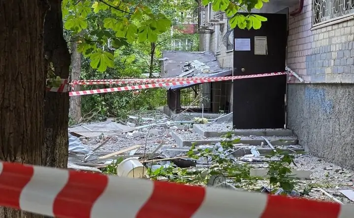 Последствия атаки БПЛА. Фото: тг-канал Юрия Слюсаря