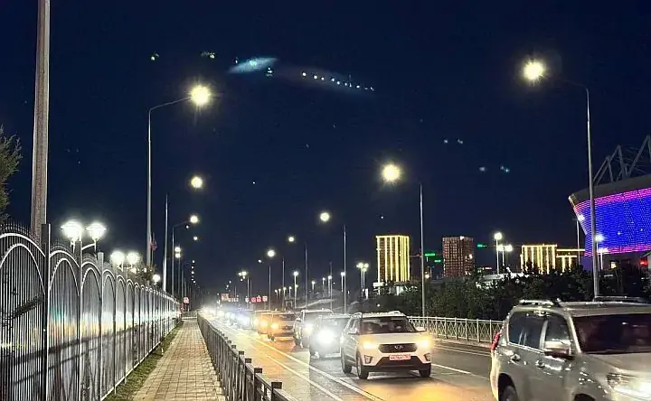 Восстановленное освещение около стадиона «Ростов-Арена». Фото из Telegram-канала Александра Скрябина