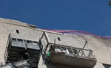 Один из повреждённых жилых домов. Фото пресс-службы губернатора Ростовской области