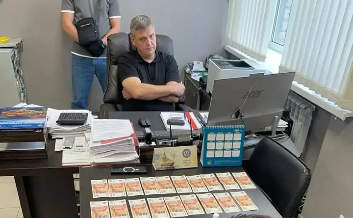 Задержанный. Фото telegram-канала «Выстрел в голову»