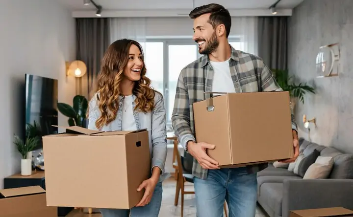 Молодая семья. Фото сгенерировано нейросетью GigaChat