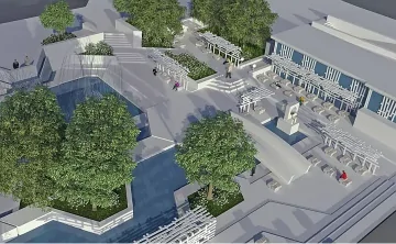 Проект фонтана на площади Ленина в Ростове авторского коллектива во главе с Ломтевым. Источник: презентация проекта