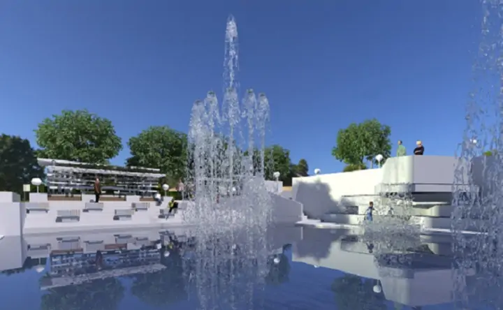 Дизайн-проект фонтана на площади Ленина в Ростове авторского коллектива во главе с Ломтевым. Фото с социальной сети Александра Ломтева